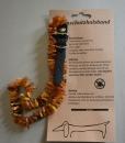Zeckenschutzhalsband Bernstein für Hunde schwarz bis 55 cm